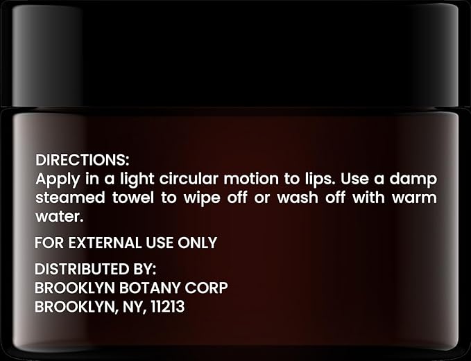 Brooklyn Botany Lip Scrub Exfoliator 1 oz – Lip Moisturizer for Dry Lips and Chapped Lips – Gentle Lip Exfoliator for Smooth and Brighter Lips – Strawberry Flavor