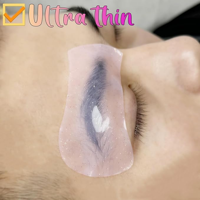 Brow Perm Patch Silicone Lash Lift Shield Mate Self Sticky Eyebrow Lamination Cover Tool Gel Eyebrow Perming Pads Soft Patches Self-Adhesive Reusable Brow Lifting Pad Laminate Brow Lift Rapidly