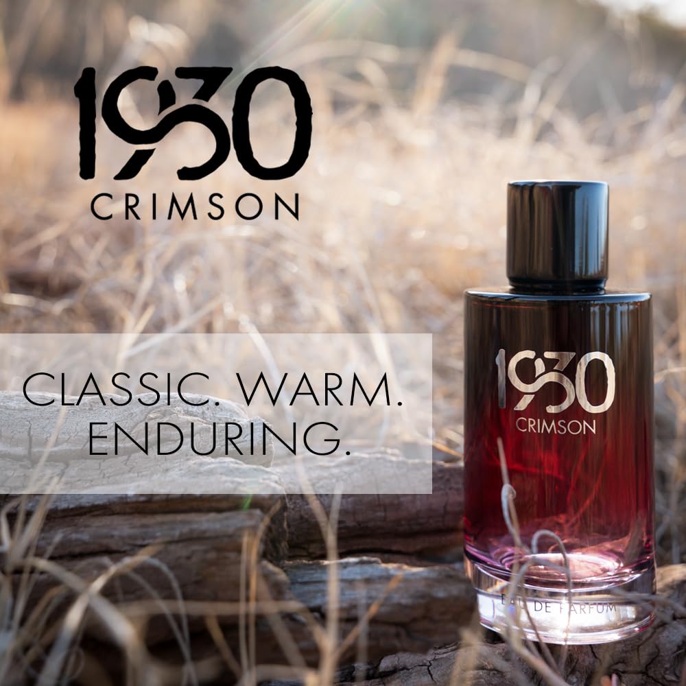 Men's Crimson Cologne by STS Ranch, Classic & Timeless Woody Spicy Fragrance with Bergamot, Juniper Berry, Black Pepper, Vetiver & Cedarwood, Warm Masculine Scent, 100 ml