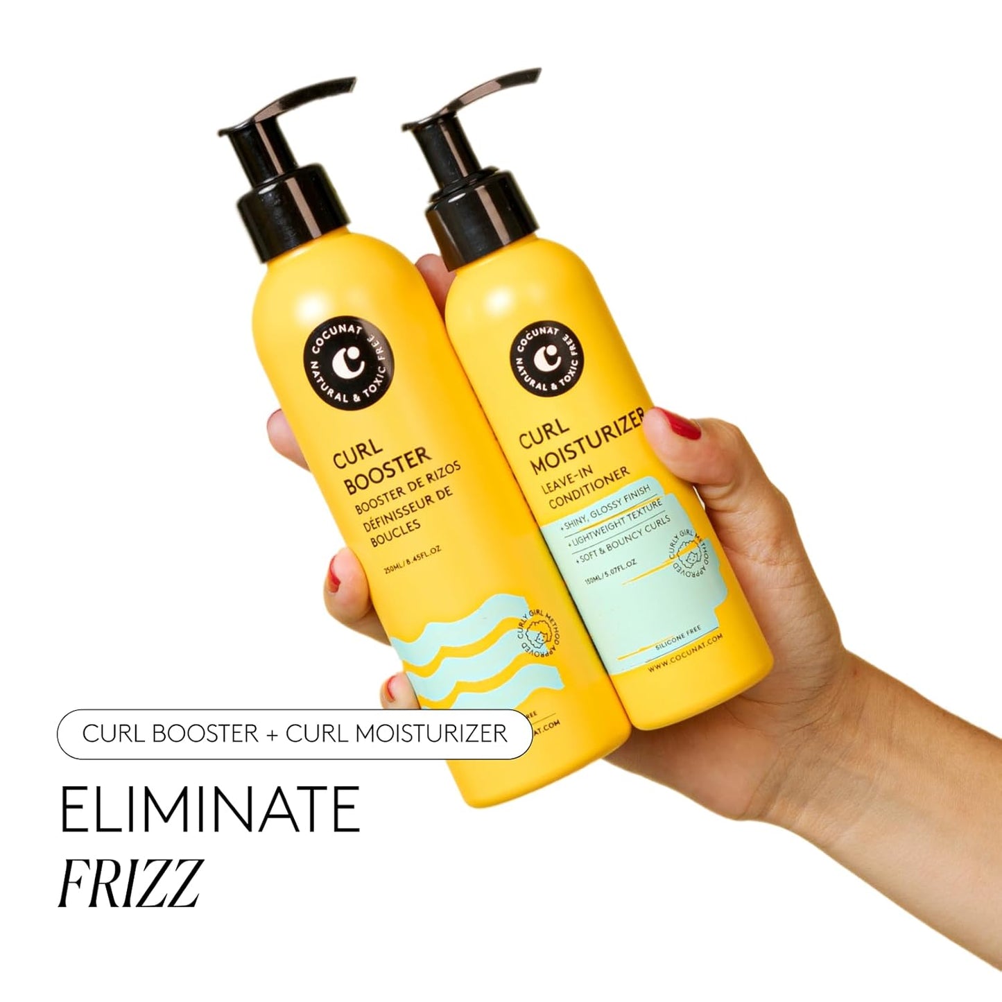 COCUNAT - Curl Nourishment and Volume Plan - Nourishes, Defines, Strengthens, Moisturises and Defines Curls - Curly Method - Eliminates Frizz - Includes Anti Frizz Turbant