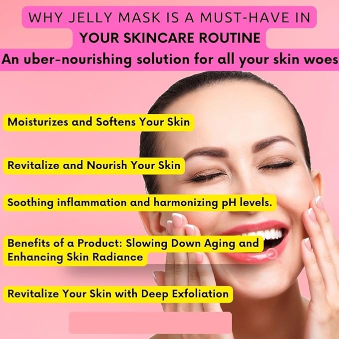 Luxury Rose Facial Mask, Anti-Acne Skin Rejuvenation Mask for Oily and Combination Skin, Jelly mask for professionals, hydrojelly masks, Jelly Face Mask(Rose)