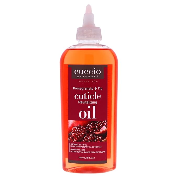 Cuccio Naturale Revitalizing Cuticle Oil - Hydrating Oil For Repaired Cuticles Overnight - Remedy For Damaged Skin And Thin Nails - Paraben Free, Cruelty-Free Formula - Pomegranate And Fig - 8 Oz