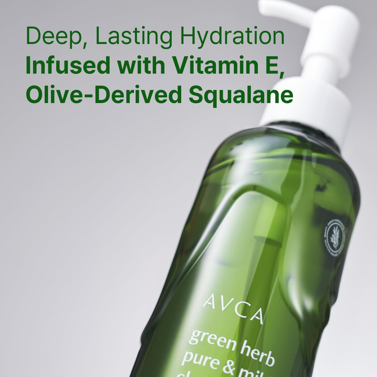 AVCA Green Herb Blackhead Cleansing Oil — Makeup & Blackhead Remover, Plant-Based Oils with Vitamin E & Squalane, Lightweight Pore Cleanser, Korean Skincare for Normal/Oily Skin, 6.76 fl oz (200 mL)