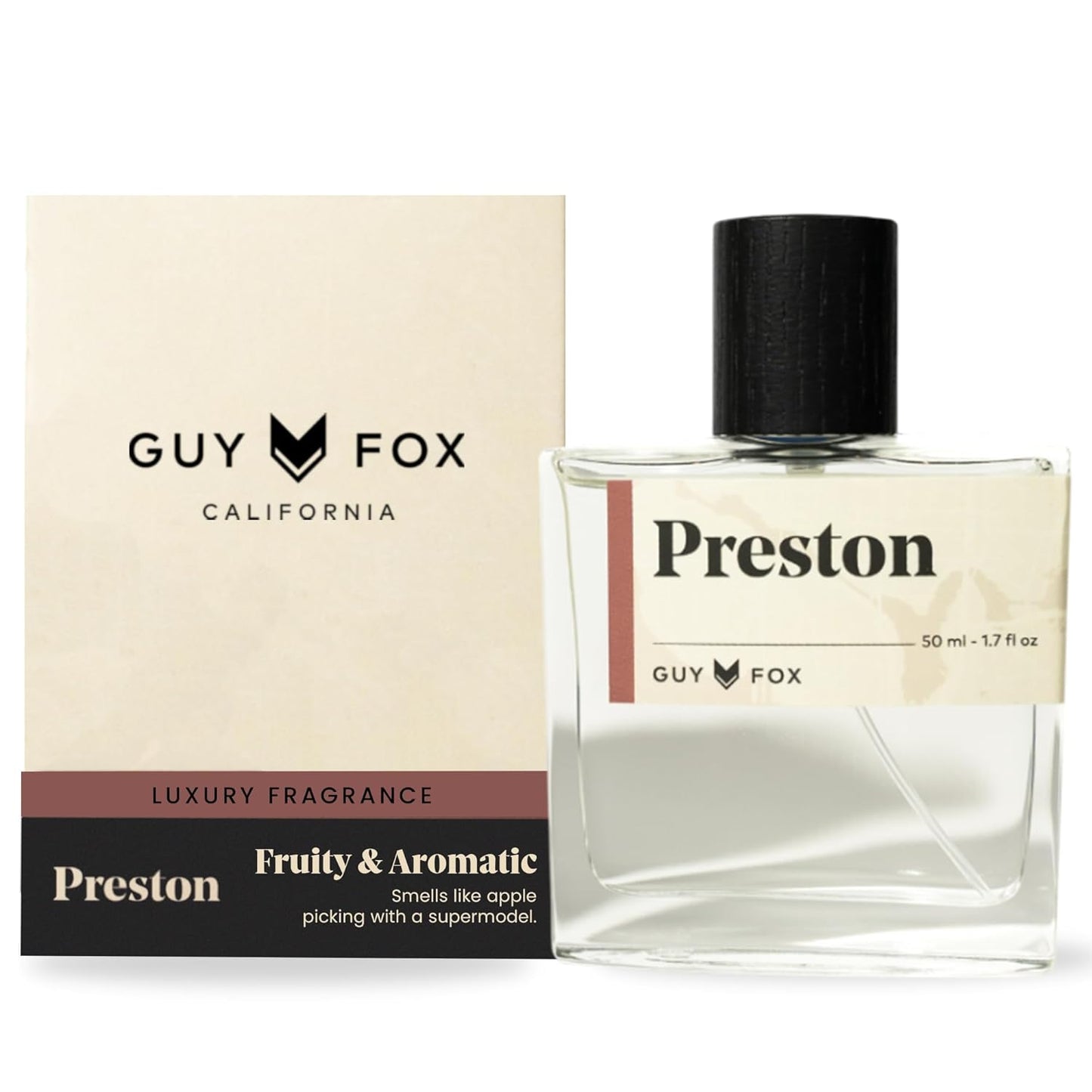 GUY FOX - Preston - Cologne For Men | Crisp Apple, Pink Pepper, Tonka Bean | Bright, Aromatic Men's Cologne | Men's Fragrance | 1.7 Fl Oz