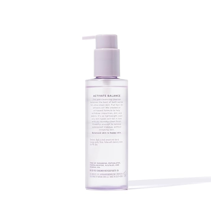 Karuna - Cleansing Oil with Prickly Pear for Clean Skin - Cleanses Without Clogging Pores, Oil Based Cleanser, Travel Size Makeup Remover - Waterproof Makeup Remover- Skin Care Facial Cleanser 150 ml