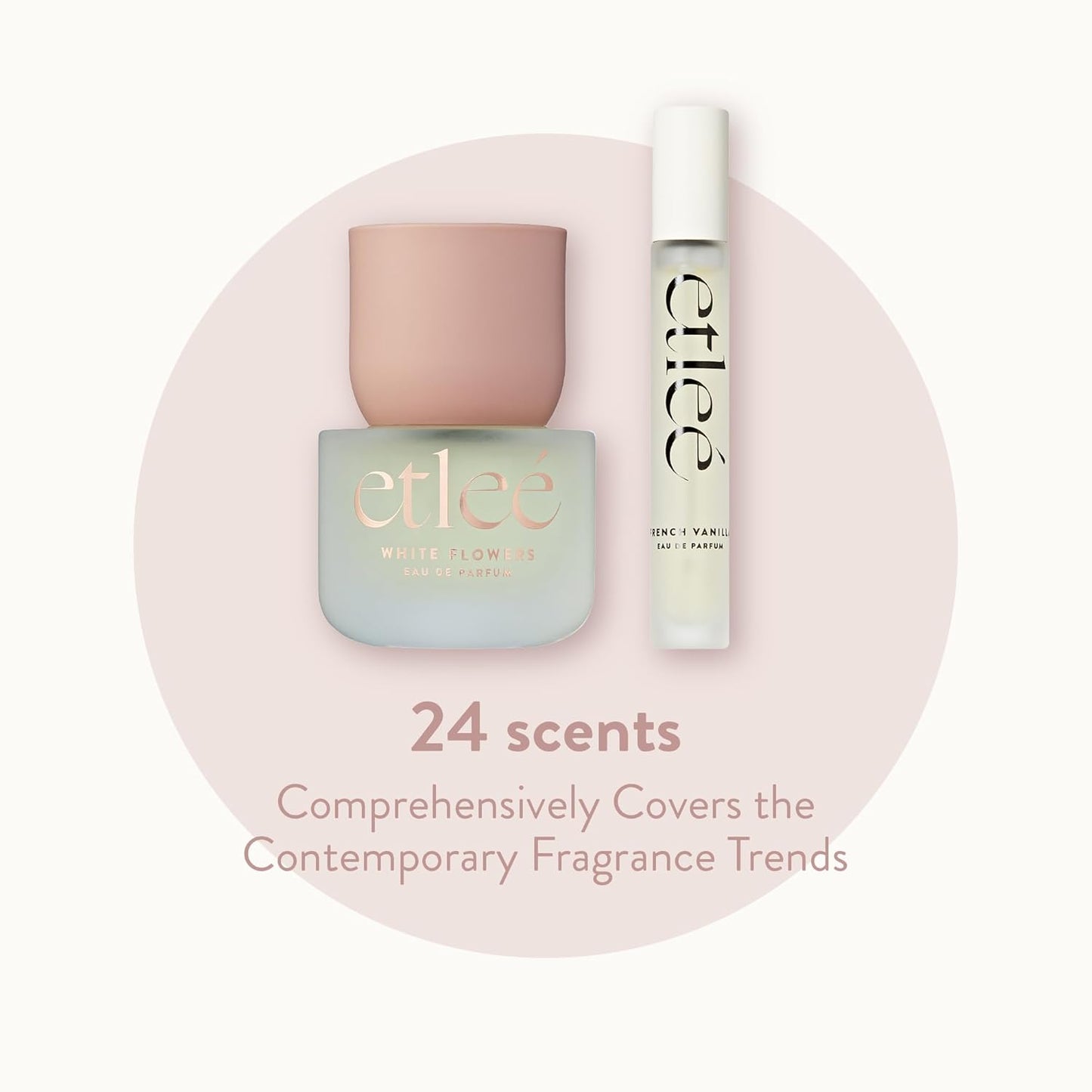 White Flowers Eau de Parfum 1.01oz, Long Lasting Perfume Inspired by Paradoxe, Oriental Fougere Notes With Vanilla, Amber, Musk, Pear, Citrus Bergamot & Orange, Luxury Fragrance for Women & Men