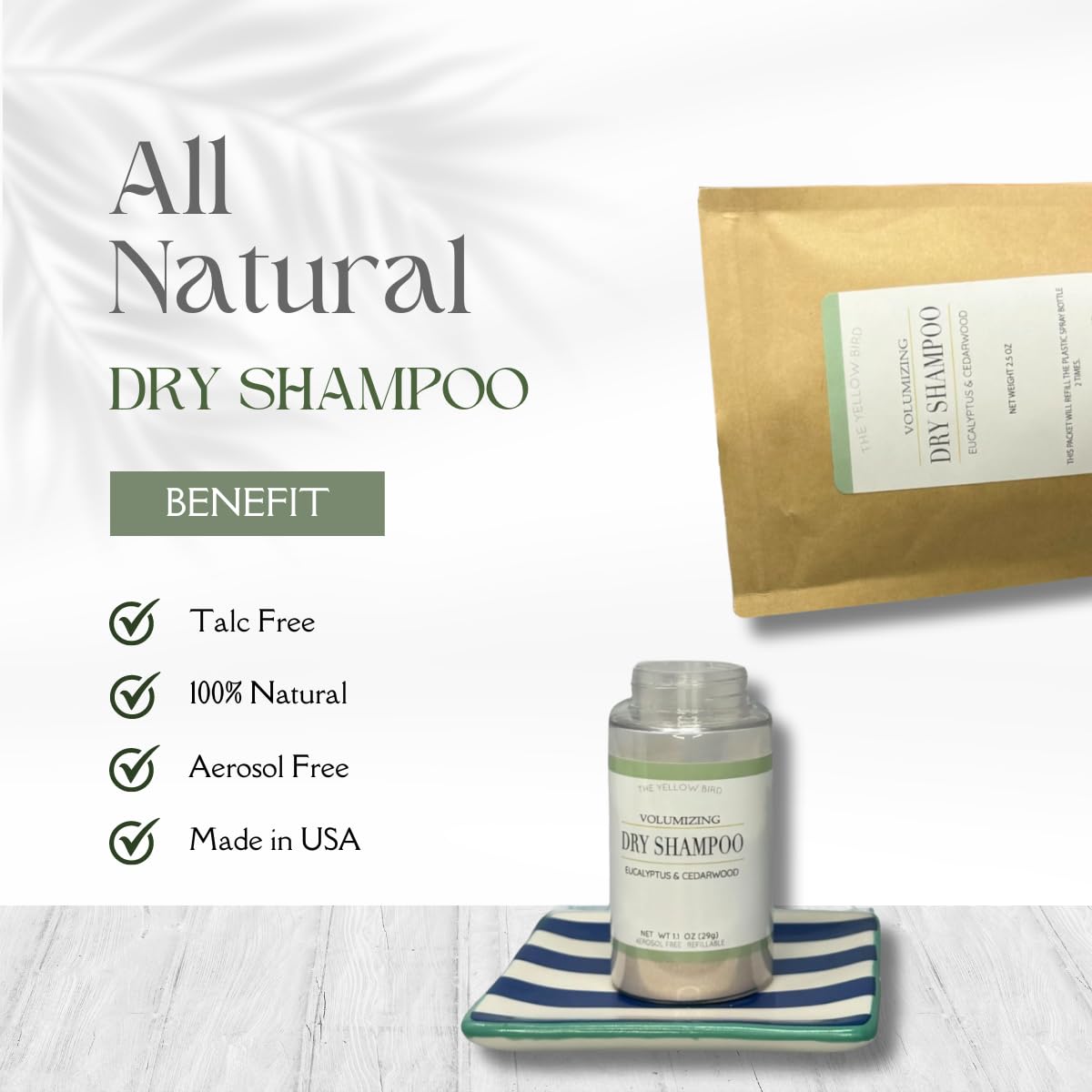 The Yellow Bird Eucalyptus Dry Shampoo Refill Packet