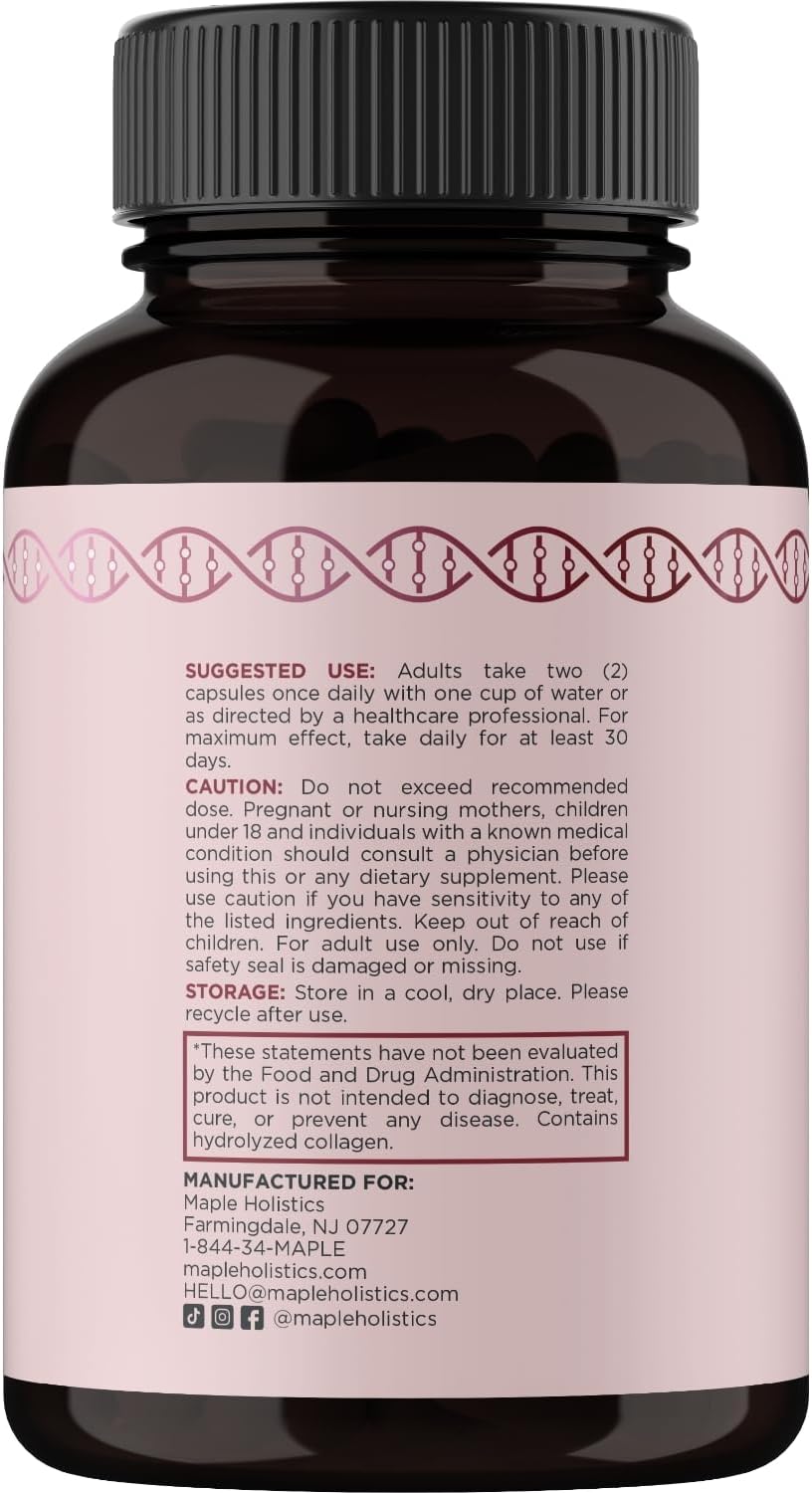 Thicker Hair Growth Vitamins for Women - Extra Strength Biotin and Collagen Supplement with Healthy Hair Vitamins for Hair Loss - Visibly Stronger and Fuller Hair Growth Supplement (1 Month) (Womens)