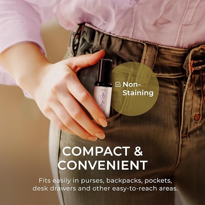 Gya Labs Clary Sage Essential Oil Roll on for Skin Nourishing, 100% Pure Natural Aromatherapy Oil Roller, Soothing & Balancing, Travel Size (0.34 Fl Oz)