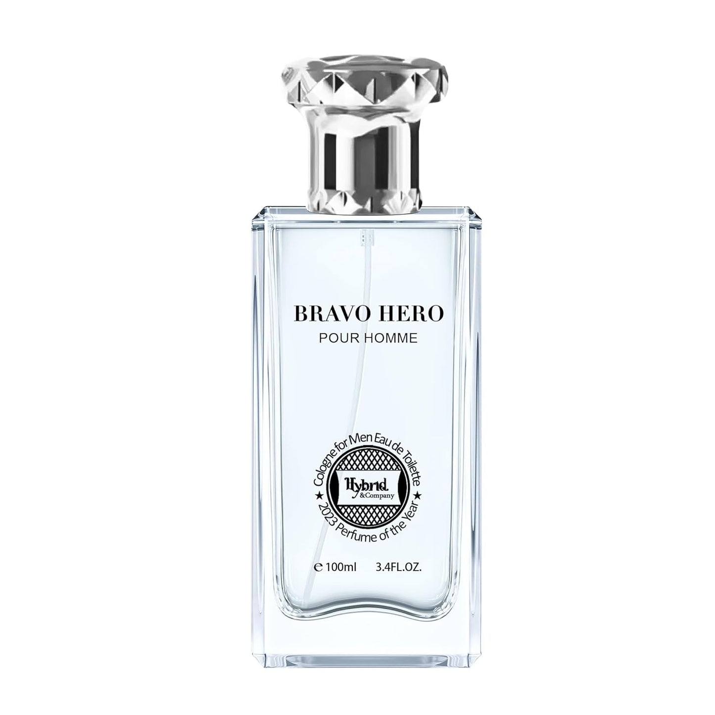 Hybrid & Company Bravo Hero Pour Homme Eau De Toilette Natural Spray Vaporisateur,3.4FL.OZ