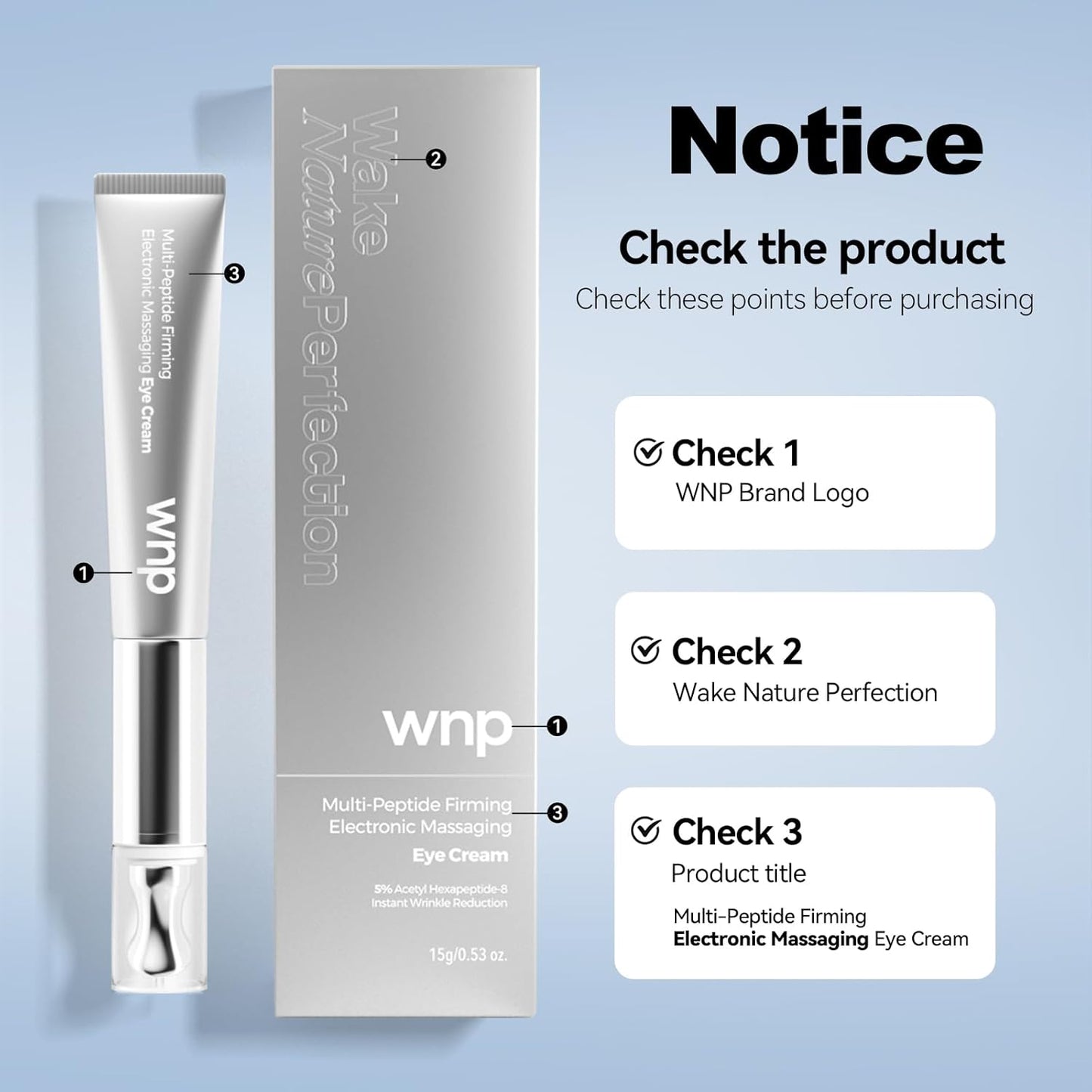 WNP Hydration & Repair Skincare Set – Hyaluronic Acid + Oil Suspension Serum + Electric Eye Cream Massager for Deep Moisture, Anti-Aging & Brightening | For Dry & Sensitive Skin