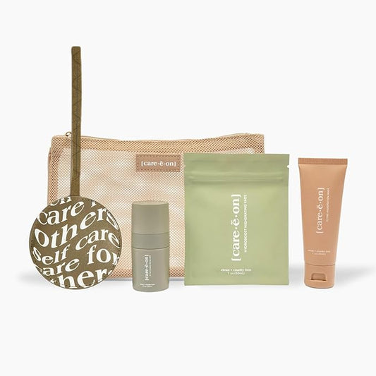 Careeon En Route Essentials Skin Care Kit with Luggage Tag (Green)