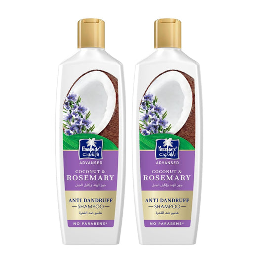 Parachute Advansed Anti-Dandruff Rosemary Shampoo with Coconut | Nourishes Hair & Detoxes Scalp | 11.4 Fl oz | Pack of 2