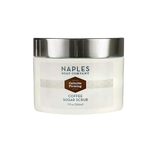 Naples Soap Company Cellulite Firming Coffee Sugar Scrub – Natural Exfoliating and Hydrating Body Scrub for Soft, Radiant Skin – Gluten Free, No Harmful Ingredients, 9 oz