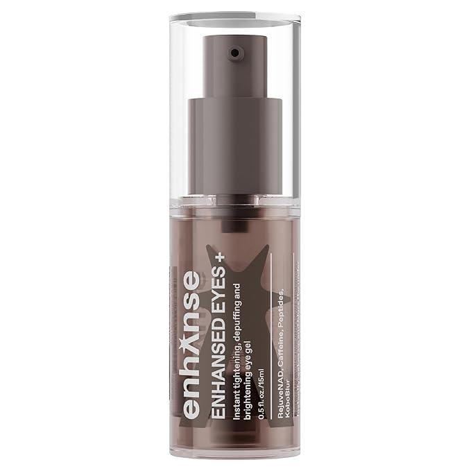 Under Eye Gel for Men, Caffeine Eye Cream, Peptides, RejuveNAD, Instant Tightening, Brightening, Depuffing for Under Eye Bags, Blurs Fine Lines and Dark Circles, 0.5 Fl Oz