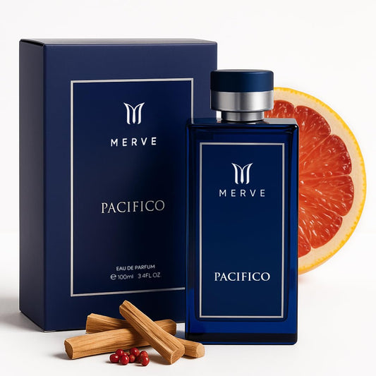 Merve Pacifico Premium Long Lasting Fragrance Luxury Scent For Men | Fruity, Marine, Woody | Perfumes For Men | 3.4 Ounces
