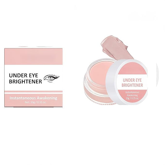 4 Colors Under Eye Brightener, Conceal & Brighten Dark Circles, Nourishing Waterproof Under Eye Cream Pot Concealer Full Coverage Peach Color Corrector Makeup(00)