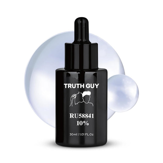 Truth Guy RU58841 10% Hair Serum for Men – Powerful DHT Blocker with Maximum Strength – Targets Male Pattern Thinning and Receding Hairline – Promotes Fuller, Healthier-Looking, Stronger Hair – 30 ml
