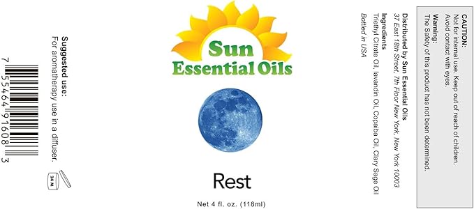 Sun Essential Oils - Good Sleep Blend Essential Oil (Huge 4 Ounce Bottle) Bulk - Sleep Blend Oil - Sleep Oils for Diffuser - Essential Oil for Sleep - Sleep Aromatherapy Oil