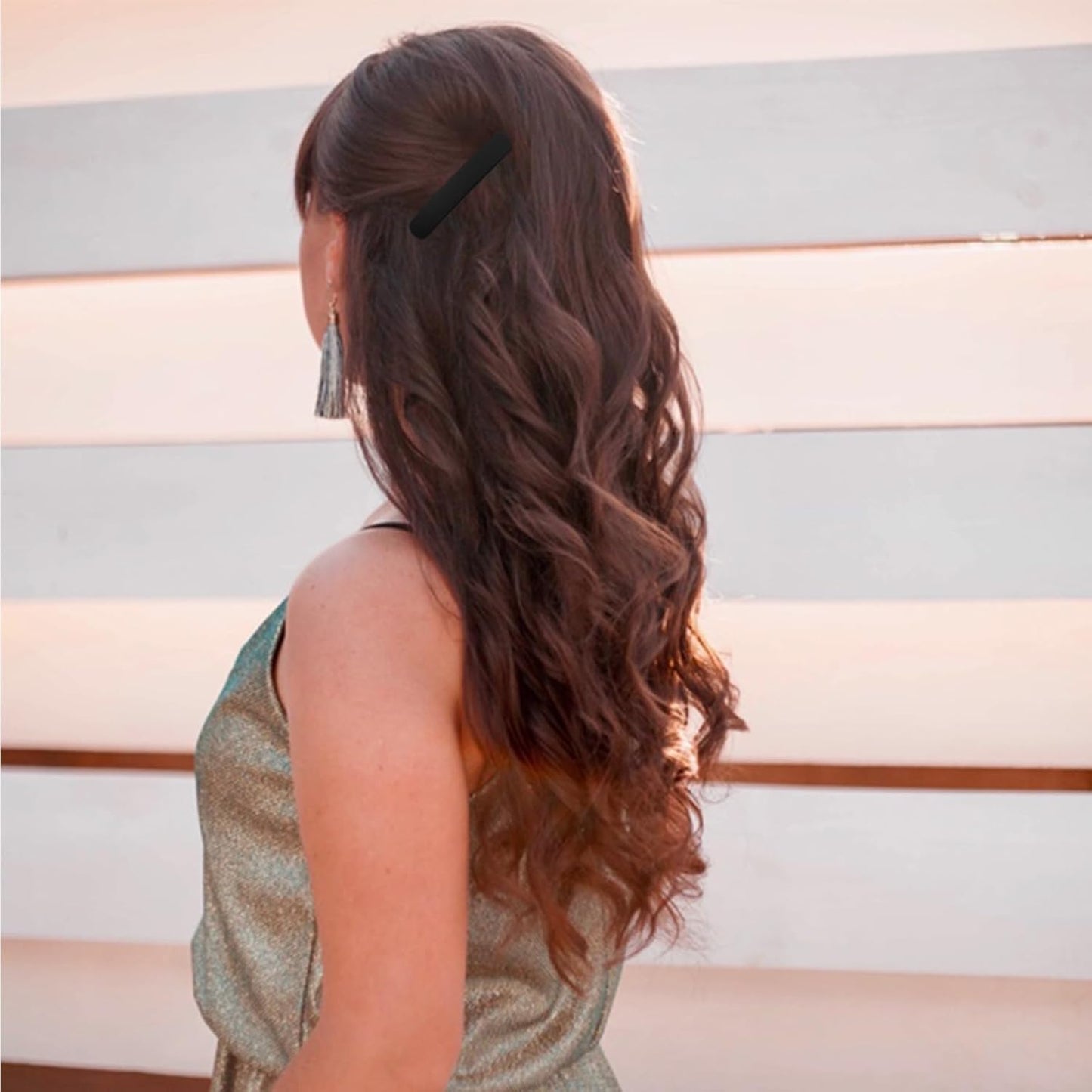 Matte French Design Hair Clips and Pins - 5Pcs Elegant Barrettes for Thin Fine Hair, Flat Accessories for Short to Medium Length Styles, Non-Slip and Secure