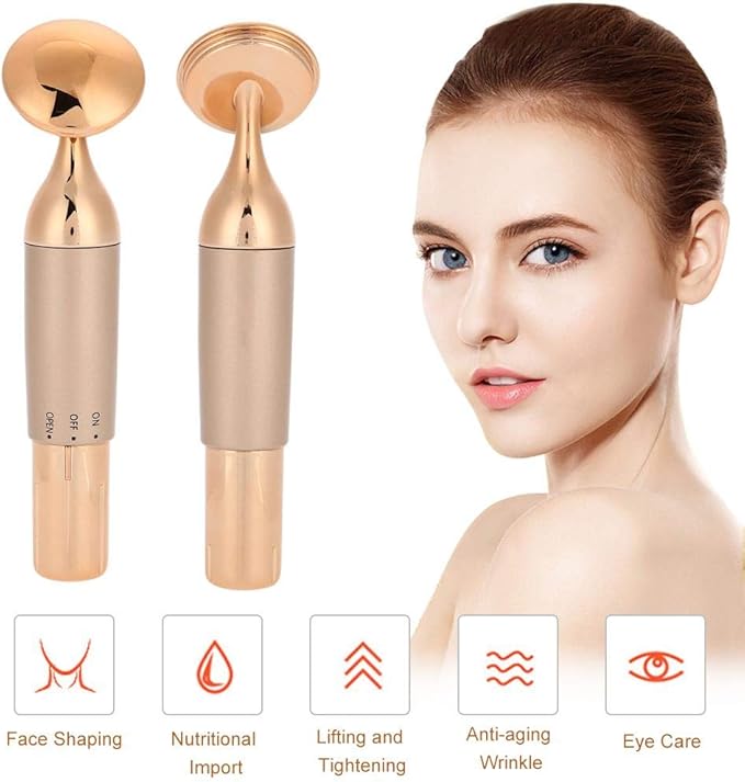 ZJchao Face Massager Roller, Anti Aging Face Massage Beauty Massager Skin Massager Wand Tighten Face Beauty Device Enhances Facial Massage for Face Eye and Skin