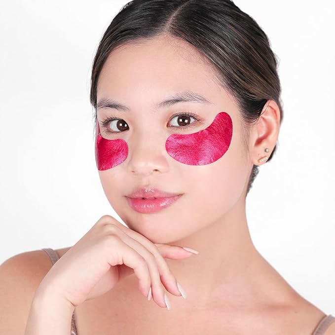 Wander Beauty Gold Under Eye Patches BAGGAGE CLAIM | Under Eye Mask for Beauty and Self Care, Brightens Dark Circles, Hyaluronic Acid Eye Mask - Puffy Under Eye Bags, (6 pairs Fuschia)
