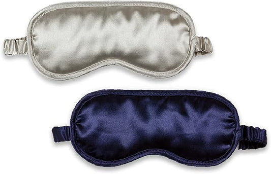 Aromatherapy 2pack Lavender Scented Eye Mask,Sleep Mask (Navy Blue/Tan)…