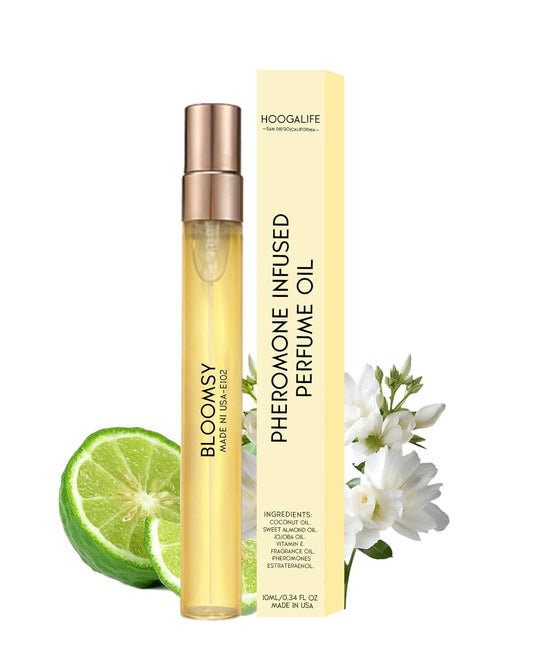 HoogaLife Pheromones Perfumes for Women, Inspired by G/u/cci's B-loom, Bergamot, Jasmine, Tuberose, Rangoon Creeper, Travel Size Perfume Oil, 0.34fl.oz/10ml, Made in USA - BLOOMSY