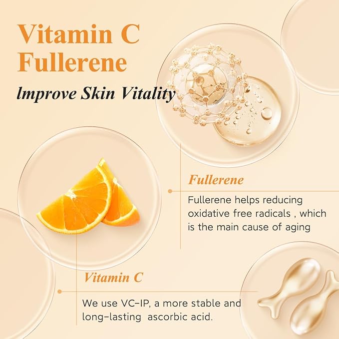 Vitamin C Anti-Wrinkle Aging Face Serum 60 Capsules With Scissors,Vitamin C Anti-Wrinkle Serum To Hydrate,Moisturize and Firm,Visibly Reduce Fine Lines & Wrinkles, Travel Portable