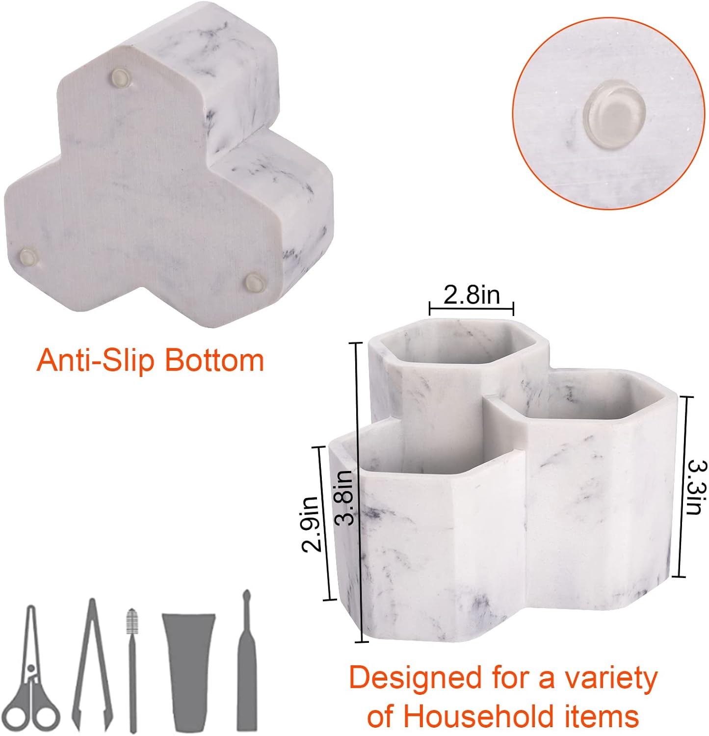 Toothbrush Holder for Bathrooms Toothpaste Holder Stand Bathroom Organizer for Toothbrush Makeup Brushes Holder