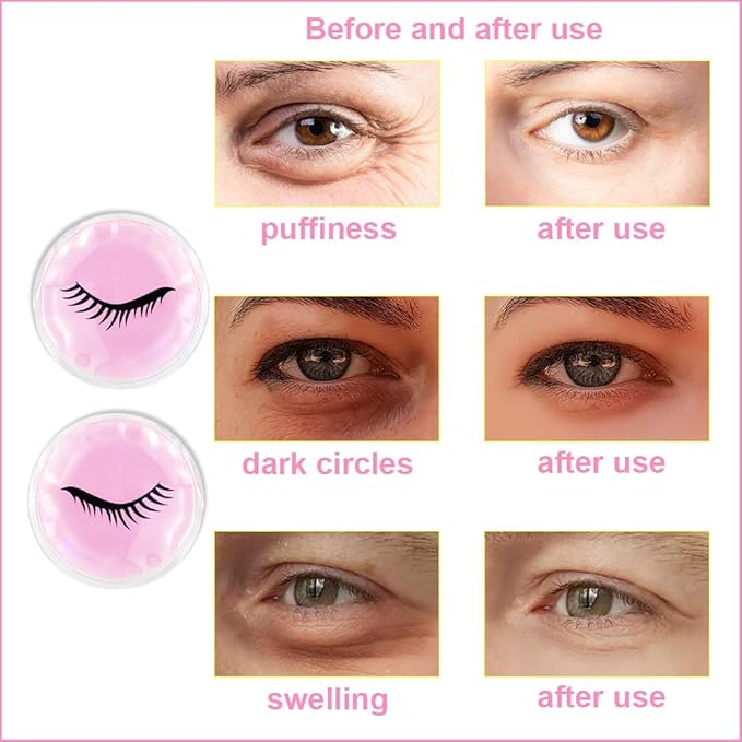 Cold Face Eye Masks Ice Face Mask Hot Cold Compress For Dark Circles, Puffiness, Migraines, Headache, Stress, Redness, Cooling Face Masks For Women Man, Skin Care