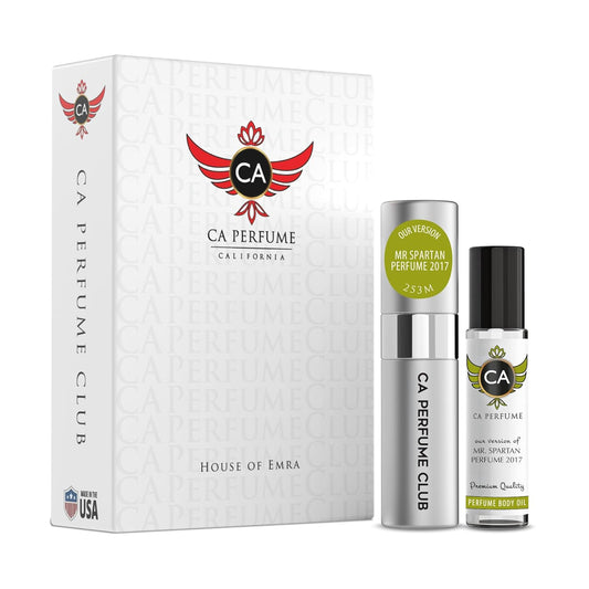 CA Perfume Duo Impression of Mr. Spartan Perfume 2017 For Men Perfume Layering Set Mens Cologne Long Lasting Travel Size EDP + Body Oil Roll-On Bottle 0.27 Fl Oz+0.33 Fl Oz