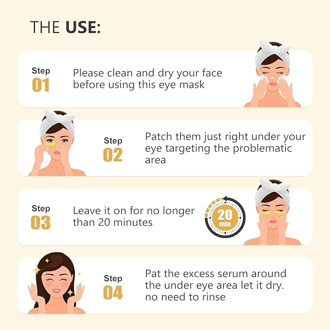 15 Pairs 24K Gold Under Eye Patches Face Masks Dark Circles Puffy Eye Bags Collagen Skincare Spa Trip Gift Eye Mask