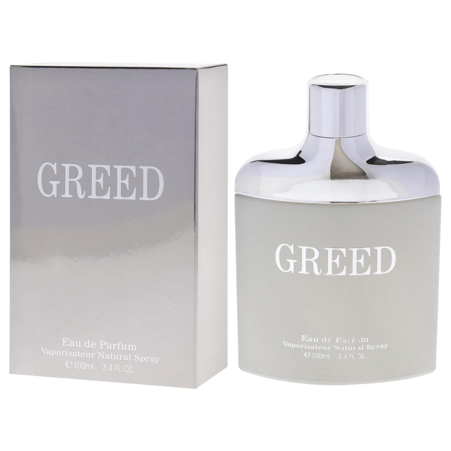 Greed Silver - Cologne for Men - Amber, Bergamot Fragrances - Long Lasting Perfume for Men - Jasmine, Vanilla Eau de Parfum - 3.4 oz