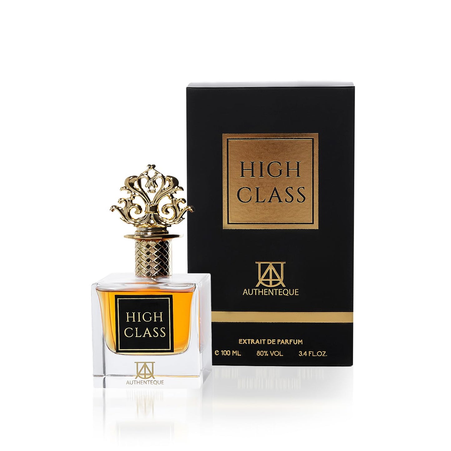 AUTHENTEQUE- High Class - Luxury Unisex Fragrance for Men and Women 3.4OZ(100 ml) - Extrait de Parfum - Long Lasting Unisex Perfume for Daily Wear - Vegan & Cruelty Free