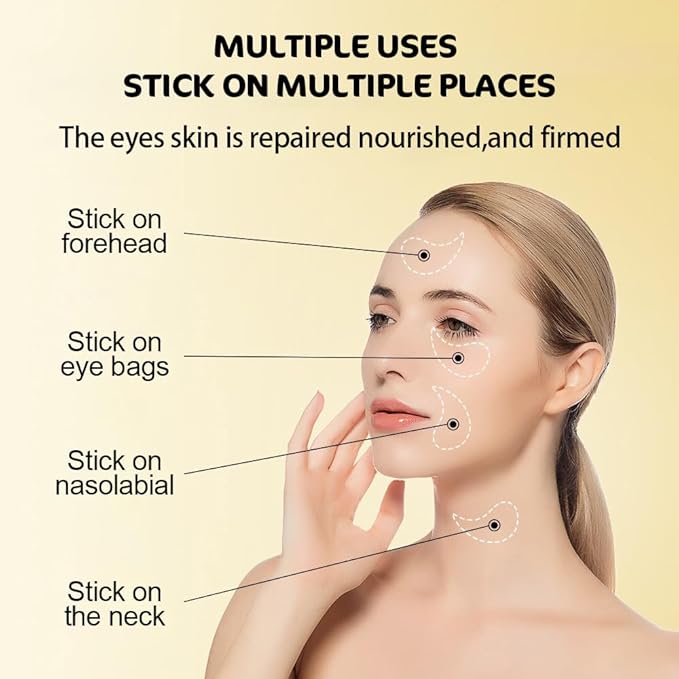 AMY'S DIARY 24K Gold Eye Mask Under Eye Patches (30 Pairs)- Puffy Eyes & Dark Circles Treatments,Reduce Under Eye Bags and Smooth Wrinkles,Eye Skin Care Pads With Collagen (Gold Snail)