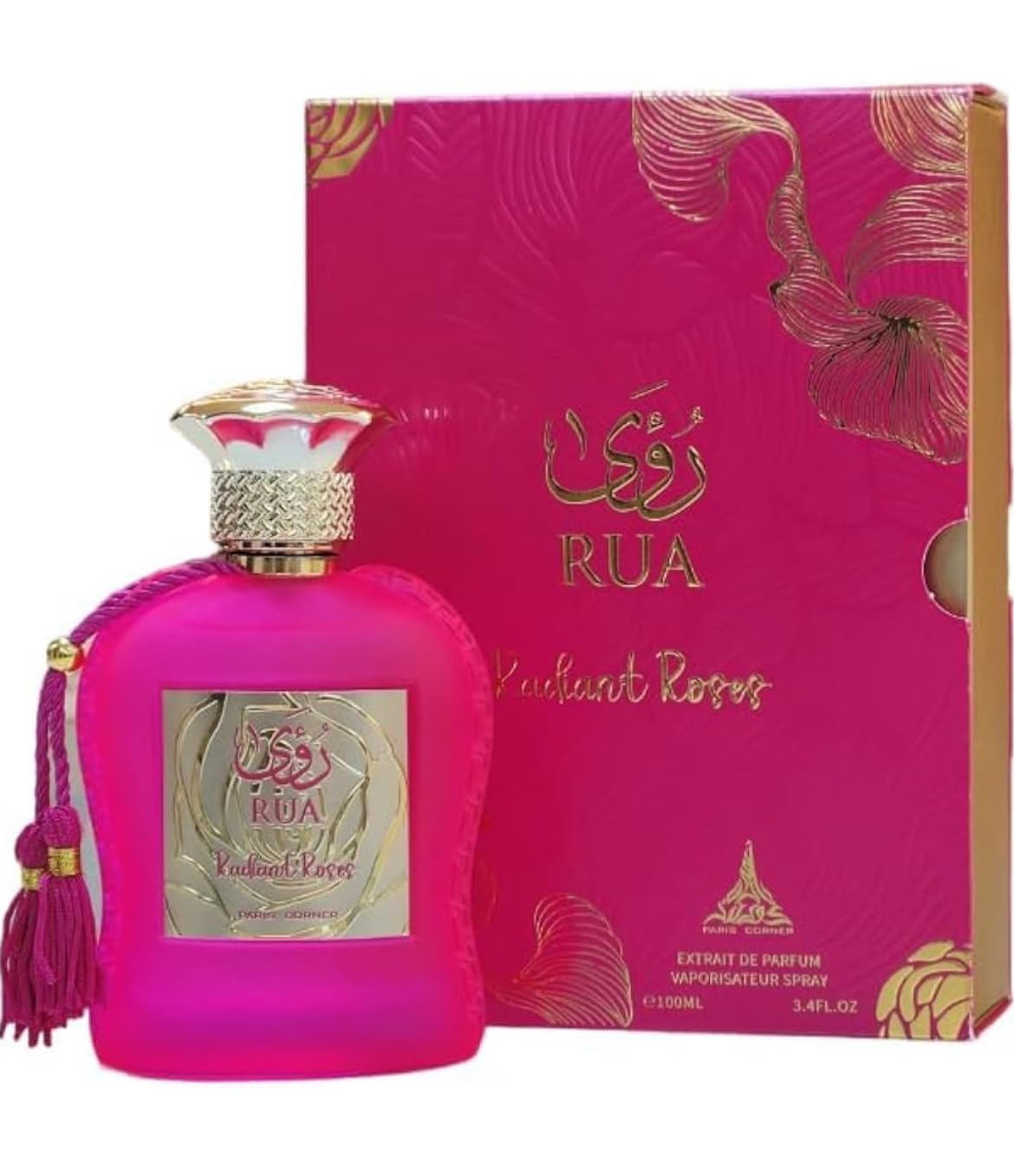 Paris Corner Rua Radiant Roses EDP Unisex Eau de Parfum Fragrances Scent Unisex 3.4 Fl Oz Perfumes