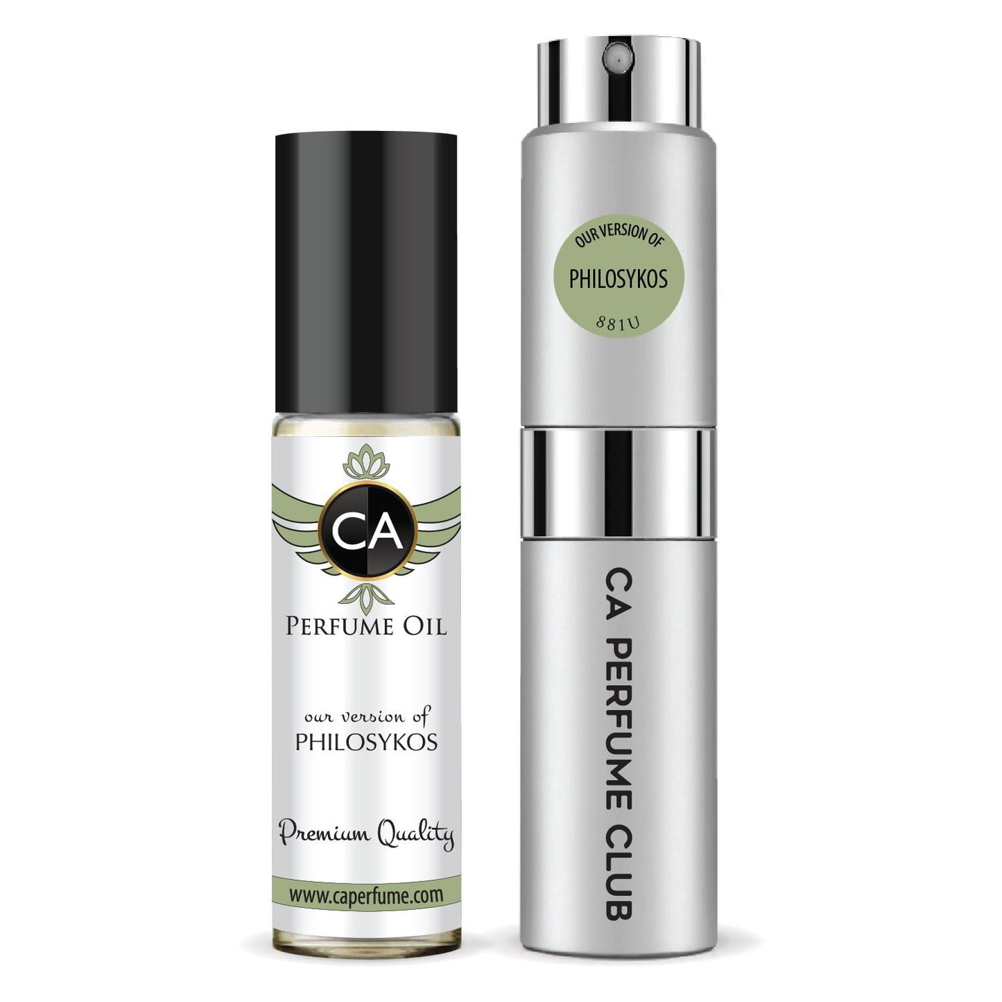 CA Perfume Duo Impression of Philosykos For Women And Men Perfume Layering Set Long Lasting Travel Size EDP + Body Oil Roll-On Bottle 0.27 Fl Oz+0.33 Fl Oz