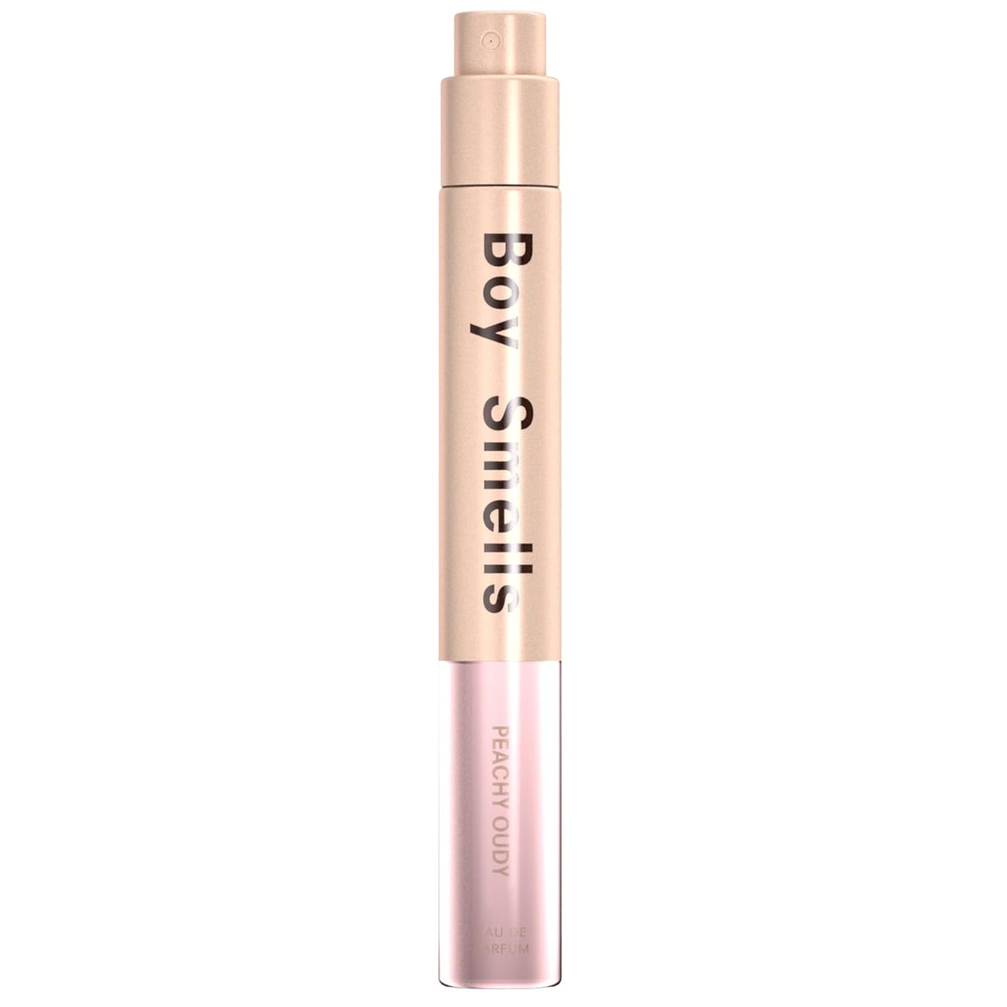 Boy Smells Peachy Oudy Travel Spray – Peach, Mimosa, Marigold and White Oud Scent – Fruity Woody Unisex Perfume – Long Lasting Travel Size Spray – 10ml