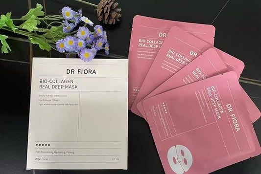 Bio Collagen Face Mask – Anti-Wrinkle & Hydrating Sheet Mask with Hyaluronic Acid | Moisturizing & Beauty Boost for Glowing, Youthful Skin