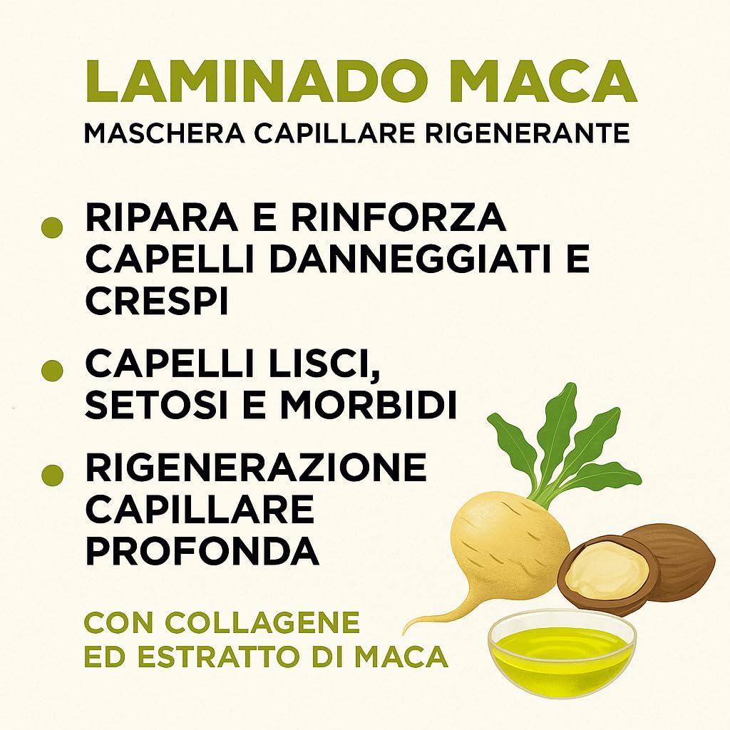 LZ Maca Hair Treatment Cream – Deep Conditioning & Collagen Repair for Damaged & Frizzy Hair – Smooth, Silky Hair & Strength Care – Capillary Regeneration