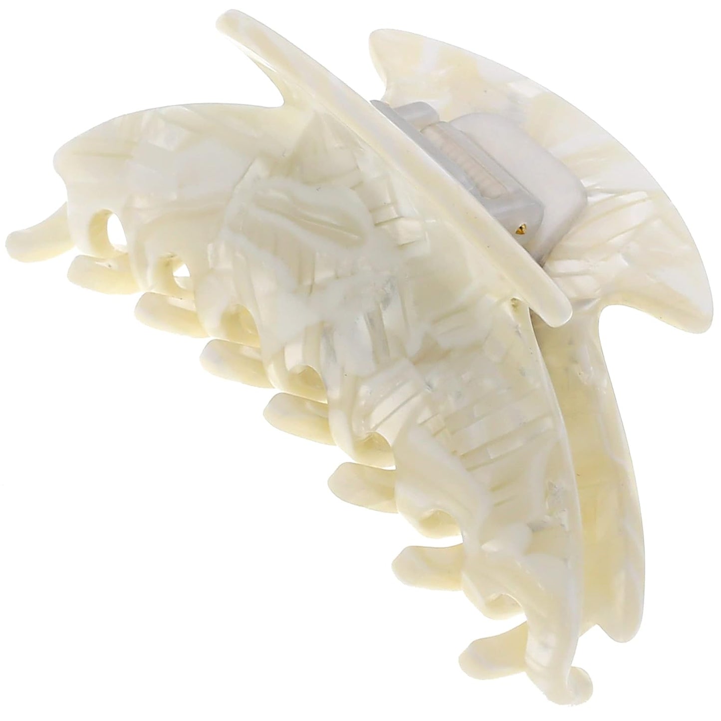 Camila Paris CP3266 French Hair Clip for Women, Small 2.75 inch Handmade, White, Girls Hair Claw Clips Jaw Fashion Durable Styling Hair Accessories for Women, Strong Hold No Slip Grip. Made in France