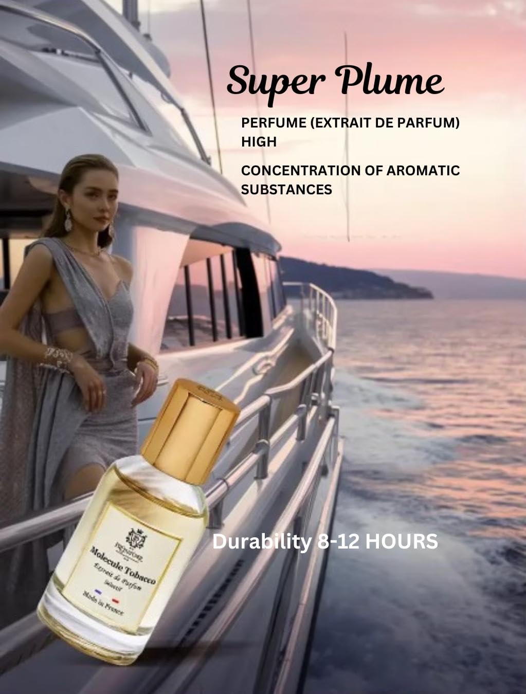 PREparfume From France Molecule Tobacco 30ml – Citrus Woody Amber Scent From France – Luxury Fragrance with Mandarin, Saffron – Long Lasting Perfume With Frankincense and Amber Notes