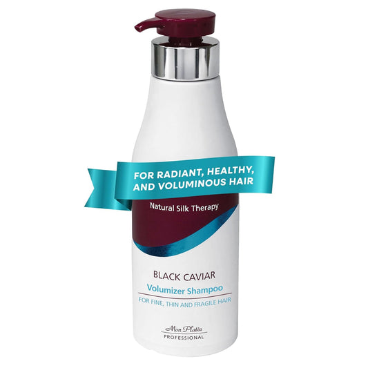 Mon Platin Professional Black Caviar Volumizer Hair Shampoo - For Fine, Thin, Fragile Hair - Enriched with Black Caviar, Hair Shampoo for Damaged hair, Volume Shampoo, SLS/Salt Free 500ML
