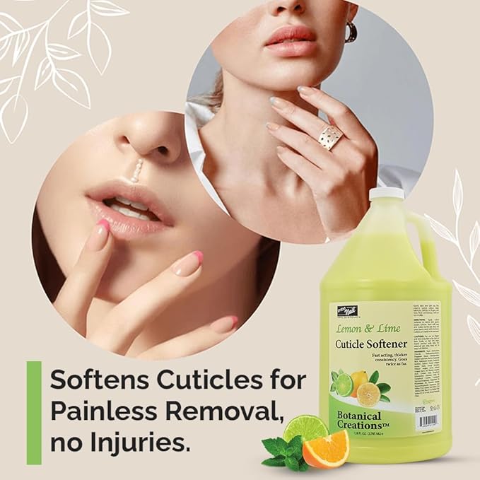 PRO NAIL - Cuticle Remover Liquid, Softener for Nails, Lemon and Lime, 128 Oz - Professional, Pedicure and Manicure, Fast Acting Lotion