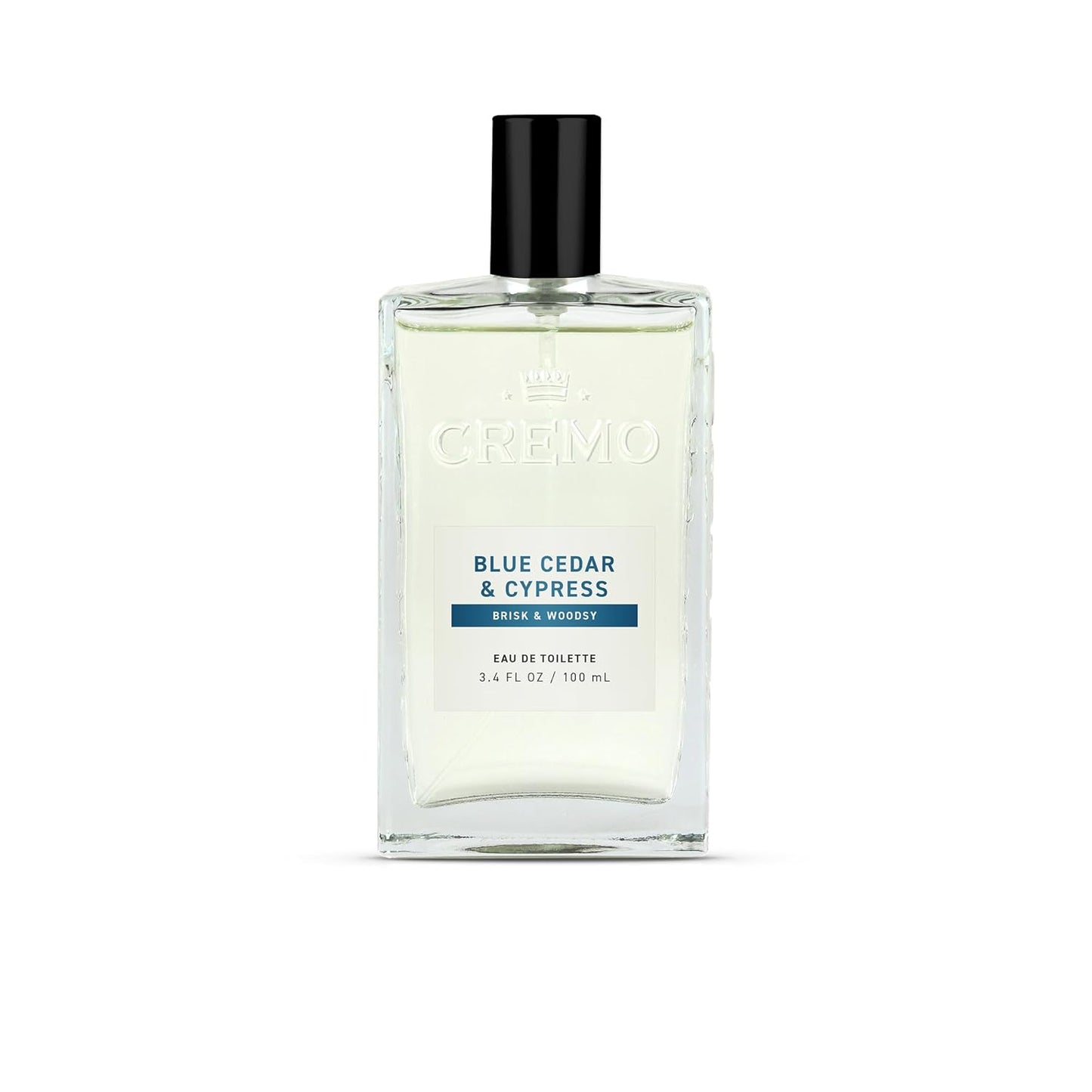 Cremo Cologne For Men - Blue Cedar & Cypress Mens Cologne Spray, A Woodsy Scent with Notes of Lemon Leaf, Cypress and Cedar, Multi-Layered Signature Men's Fragrances, 3.4 Fl Oz