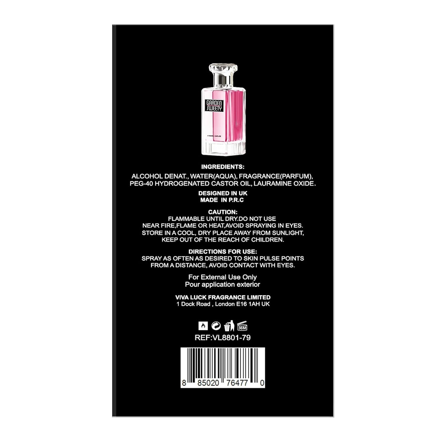 Hybrid & Company Women Garden Sweety Eau De Parfum Vaporisateur Natural Spray 3.4 Fl Oz