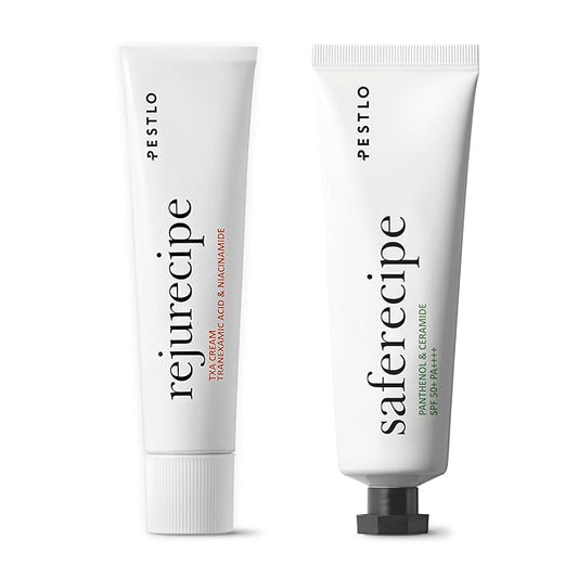 Summer Skin Healthy Care Set | Rejurecipe TXA Cream & Saferecipe Sun Essence | Reducing Dark Spot, Refining Uneven Skin Tone, Moisturizing