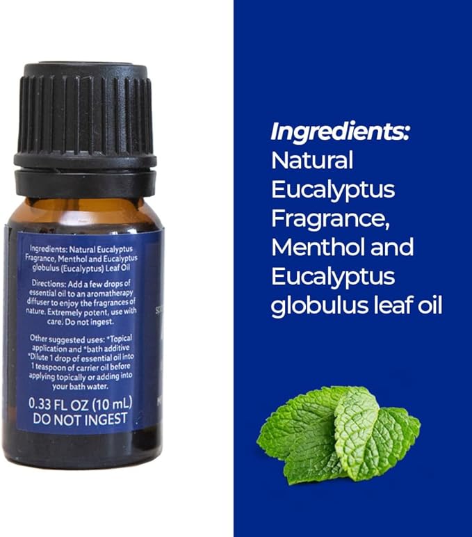 Halls Breathe Menthol with 100% Pure Essential Oils Blend for Diffusers and Aromatherapy, 10 mL, Mentho-Lyptus Scent