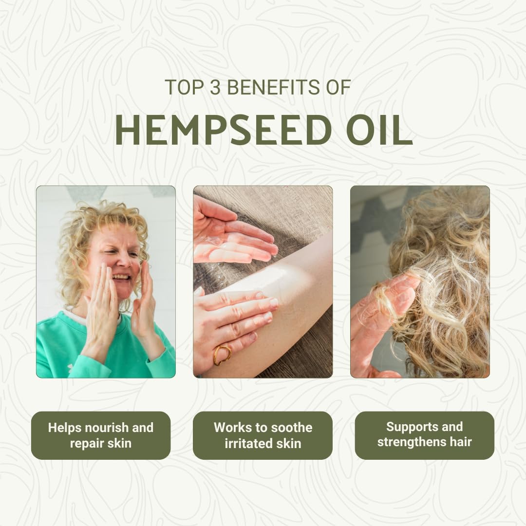 Hemp Seed Oil Direct from Canada - Hemp Seed Oil for Hair, Skin, Body - 1 Gallon